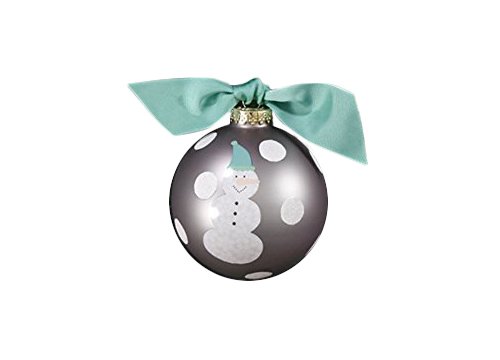 Coton Colors Snowman Mint Glass Ornament