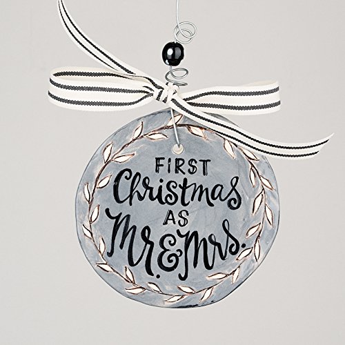 Our First Christmas As Mr. & Mrs. – Flat Christmas Ornament, Glory Haus