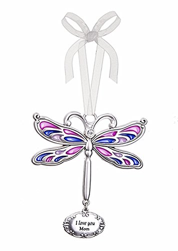 I Love You Mom Dragonfly Charm Ornament – By Ganz