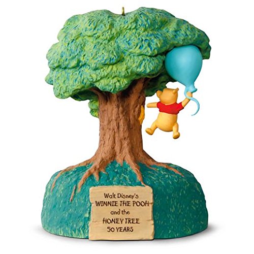 Hallmark 2016 Christmas Ornament Disney Winnie the Pooh and the Honey Tree 50th Anniversary Music and Motion Ornament