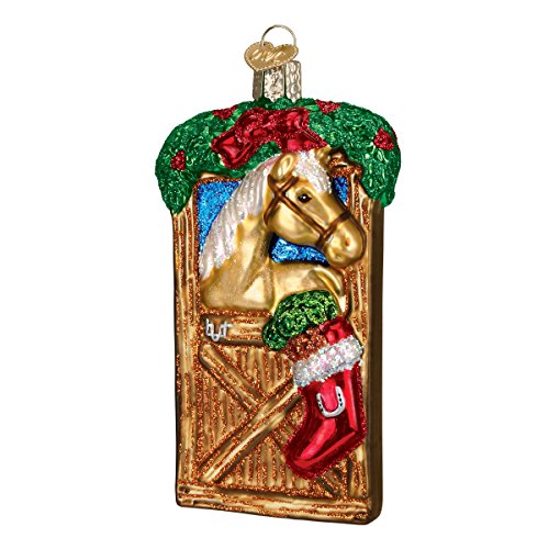 Old World Christmas Horse In Stall Glass Blown Ornament