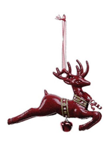 Creative Co-op Deer Ornament, Choice of Color (red)