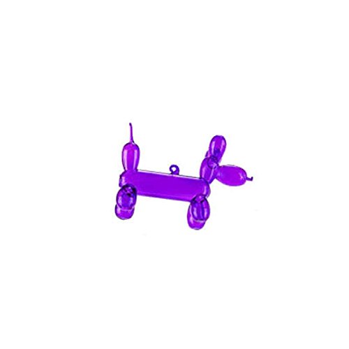 One Hundred 80 Degrees Balloon Dog Glass Hanging Ornament (Purple)