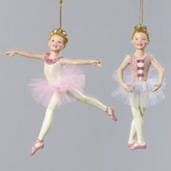 Kurt Adler Ballerina Ornament Pair