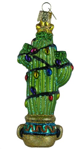 Old World Christmas Cactus Glass Blown Ornament