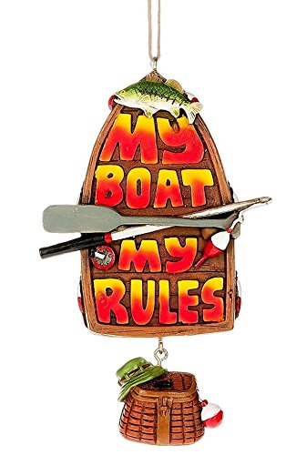 Midwest-CBK My Boat My Rules Rowboat Christmas Ornament