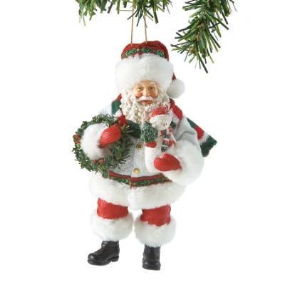 Department 56 Santa and Snowman Hanging Ornament 4024512
