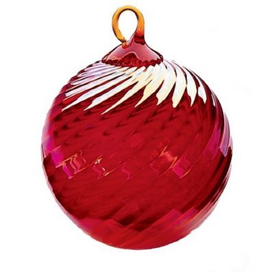 GLASS EYE STUDIO: Multi color hand blown glass ornament