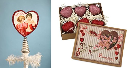Bethany Lowe Valentine’s Day Mini Ornaments & Heart Tree Topper