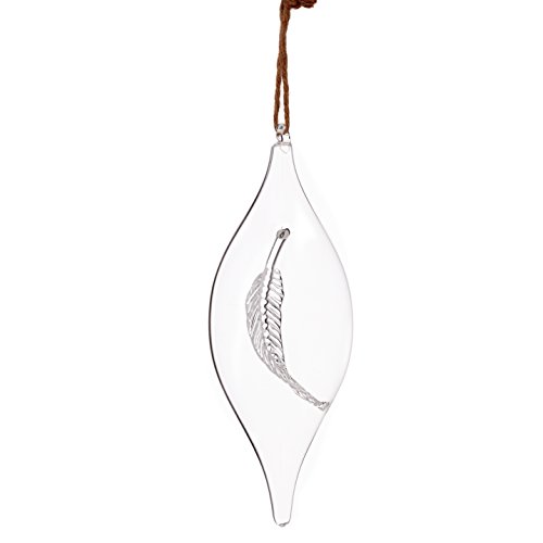Sage & Co. XAO19568CL Glass Finial with Feather Ornament (4 Pack)