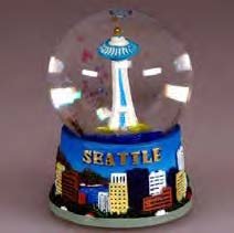 Seattle Snow Globe Space Needle 45mm (approx 2.5″) Poly Resin