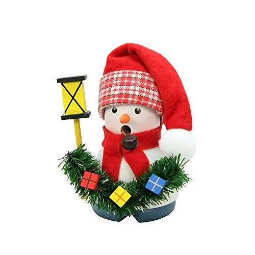 1-665 – Christian Ulbricht Incense Burner – Snowman with Lantern – 4″”H x 3″”W x 2.5″”D