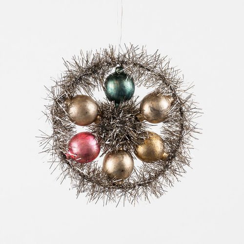 Glass Tinsel Ball Ornament By One Hundred 80 Degrees
