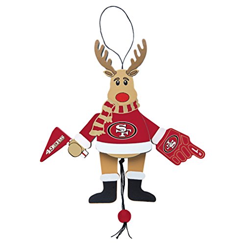 NFL San Francisco 49ers Wooden Cheer Ornament