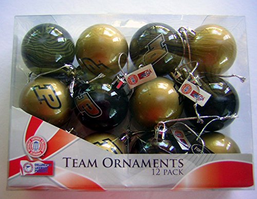 Purdue Boilmakers Set Of 12 2″ Plastic Ball Christmas Ornament w/ Logo