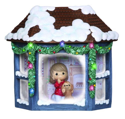 Precious Moments Company Girl in Window LED Musical