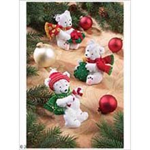 Bucilla Polar Bear Ornaments Felt Applique Kit-5″X4″ Set Of Six