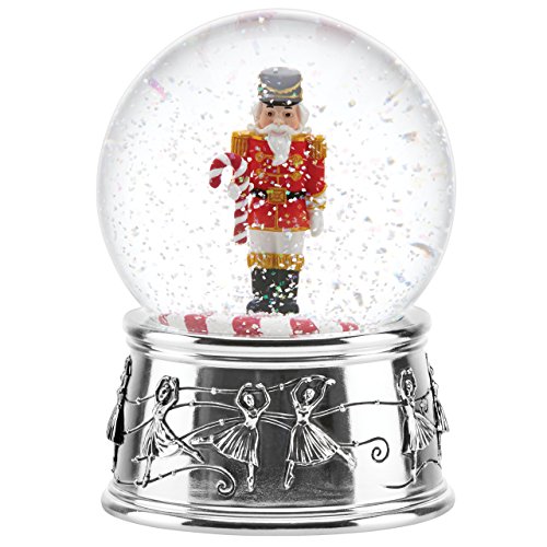 Reed & Barton Jingle All The Way Nutcracker with Candy Cane Small Snowglobe