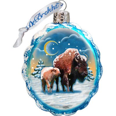 G. Debrekht Buffalo Glass Ornament