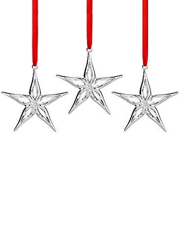 Nambe 2016 Mini Classic Modern Star Ornament, Set of 3