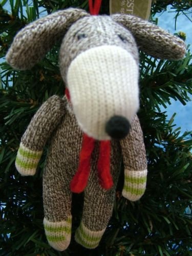 New Midwest Sock Dog Bow Puppy Christmas Tree Ornament
