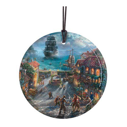 The Disney Dreams Collection by Thomas Kinkade Hanging Glass Ornament (Pirates of the Caribbean)