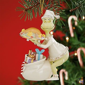 Grinch Stealing the Roast Beast Ornament by Lenox