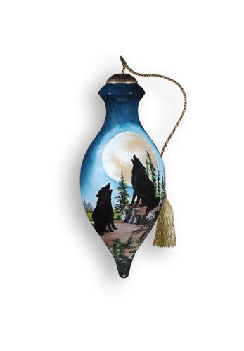 Ne’Qwa Art, Housewarming Gifts, “Full Moon” Artist Betty Padden, Petite Brilliant-Shaped Glass Ornament, #7000511