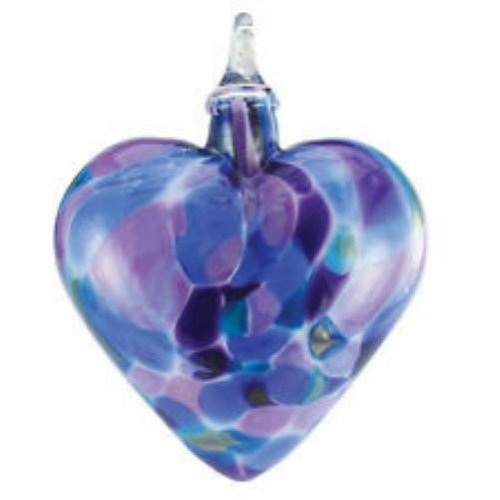 Glass Eye Studio Violet Chip Heart Ornament