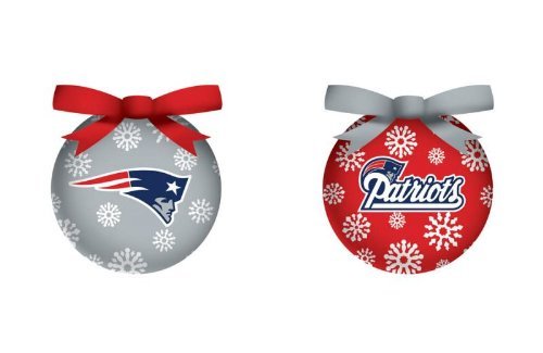New England Patriots Official NFL LED Box Set Ornaments by Evergreen Enterprises