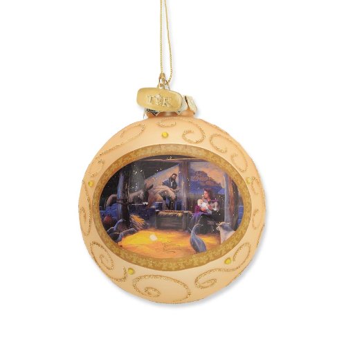 Enesco Thomas Kinkade Painter of Light Nativity-Ball Ornament, 3-3/4-Inch