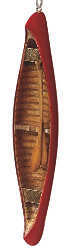 Red Canoe Camping Boat with Paddle Canoing Christmas Tree Ornament