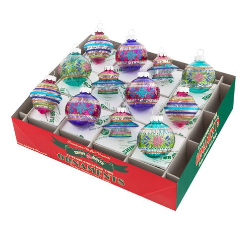 Christmas Brights Translucent Rounds and Shapes with Tinsel