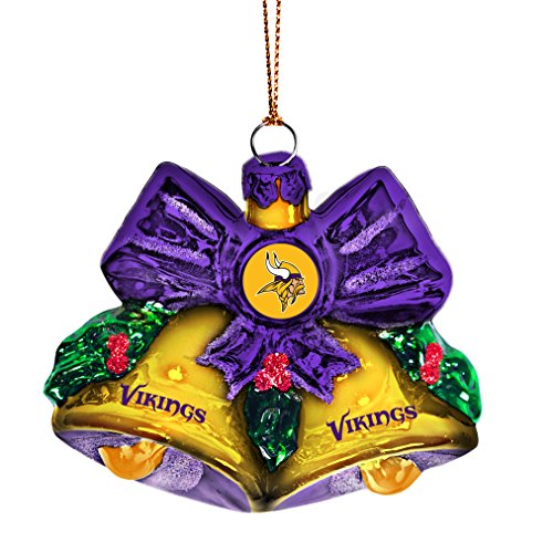 NFL Minnesota Vikings Glitter Bells Ornament