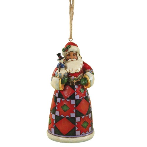 Jim Shore Ornament Santa with Toybag and Snowman – 4027726