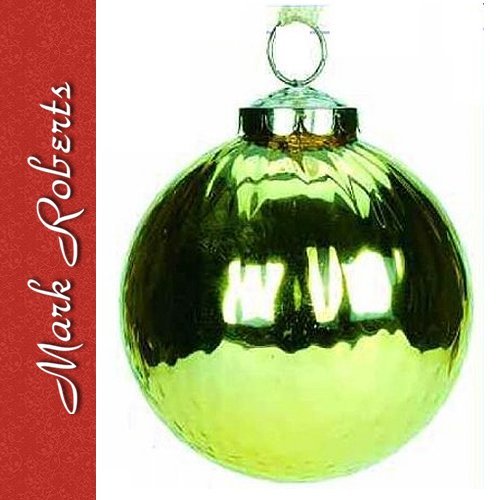 Mark Roberts Christmas Ornaments 98-86200-GRN Optic Mercury Ball