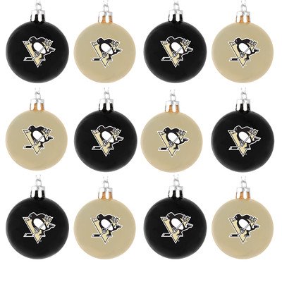 NHL Ball Ornament (Set of 12) NHL Team: Pittsburgh Penguins