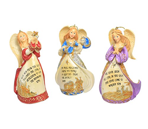 Holiday Lane Resin Verse Angels Christmas Ornaments (Set of 3)
