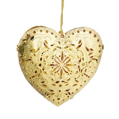 Baldwin Puffed Heart 3-inch Hinged Ornament