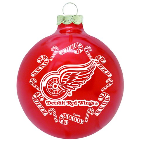 Detroit Red Wings NHL Hockey Glass Christmas Ornament Holiday Decoration