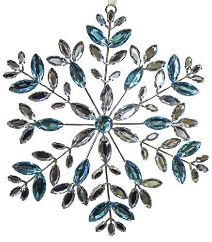 Crystal Expressions Acrylic 6 Inch Snowflake Ornament Suncatcher (Blue)