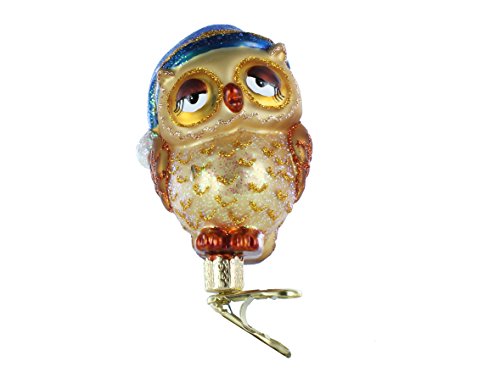 Old World Christmas Sleepy Owl Glass Blown Ornament