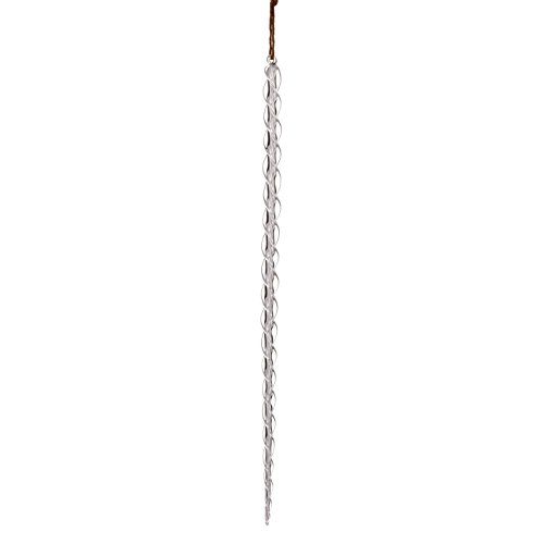 Sage & Co. XAO19638CL Glass Hollow Swirl Icicle (4 Pack)