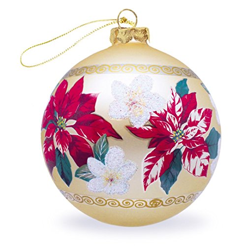 Island Heritage Festive Plumeria Gold Collectible Glass Hawaiian Ornament