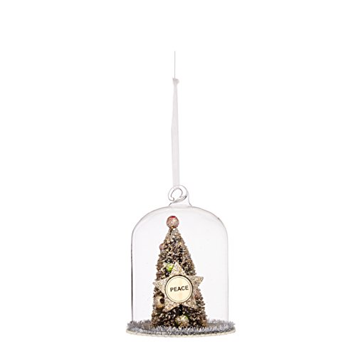 Sage & Co. XAO19395 Vintage Tree in Cloche Ornament (4 Pack)