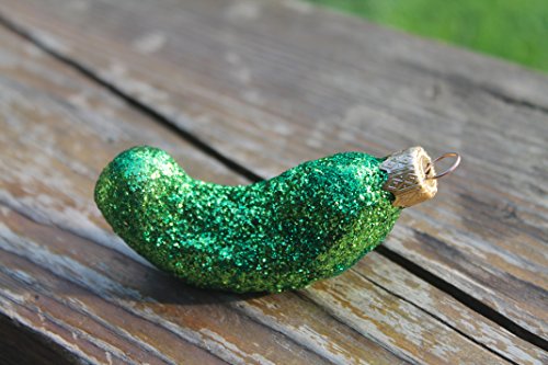 Old World Christmas Pickle Glass Blown Ornament Hand Blown Glass Pickle
