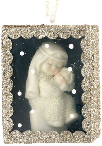 Snowbabies Dream Mary’s Baby Shadow Box Ornament, 2.5-Inch