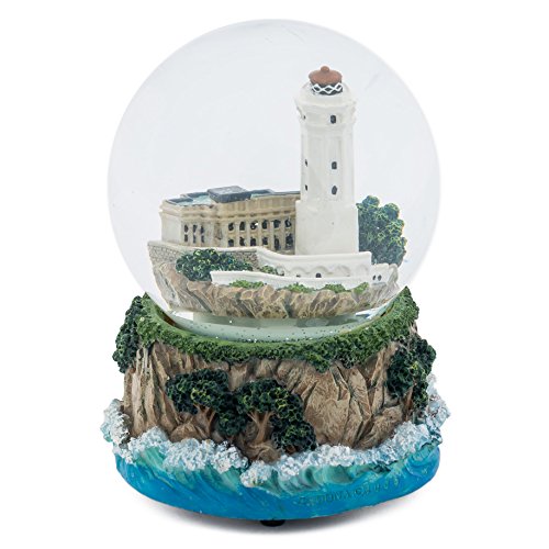 Lighthouse by the Sea 100MM Music Water Globe Plays Tune By the Beautiful Sea