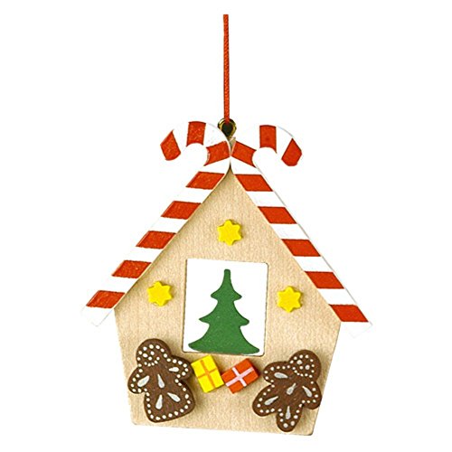 10-0421 – Christian Ulbricht Ornament – Gingerbread House – 2.75″”H x 2.5″”W x .25″”D