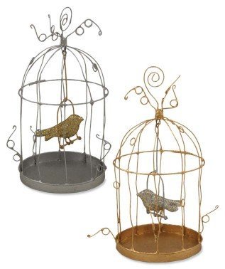 Bethany Lowe Bird Cage Ornament Set of 2